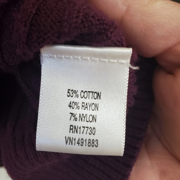 Dark purple womens sweater by Merona XXL, V Neck - Picture 3 of 3